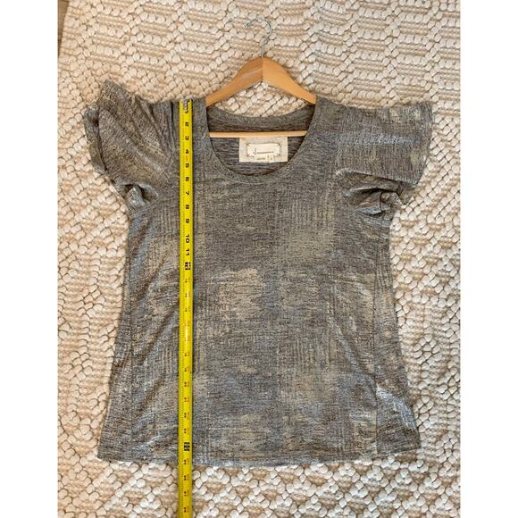 By Anthropologie Shimmer Knit Flutter
Sleeve Top Size Medium - Picture 10 of 10